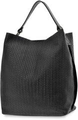 Taška vera pelle italská taška semišová velká volná taška shopper taška na rameno přírodní kůže - 9
