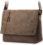 Stylová pánská taška s klopou dvoukomorová harolds a4 - grafitová  - 2