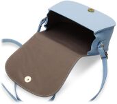 Dámská listonoška kabelka s klopou s ozdobnými cvočky modrá - 5