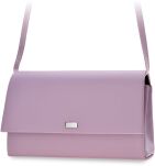 Elegantní dámská kabelka přes rameno s polstrovaným dnem - matná - levandulová - 2