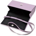 Elegantní dámská kabelka přes rameno s polstrovaným dnem - matná - levandulová - 3