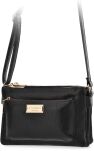 Tříkomorová dámská kabelka Monnari crossbody přes rameno listovka - černá - 5
