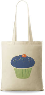 Kabelka shopper bag eko bavlněná taška s potiskem na nákupy béžová cookie
