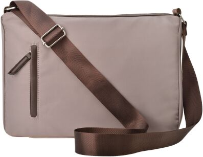 Dámská kabelka crossbody velká lehká taška přes rameno s nastavitelným popruhem - béžová
