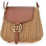 Monnari pletená dámská kabelka crossbody kufřík elegantní malý košík na popruhu - camel - 4