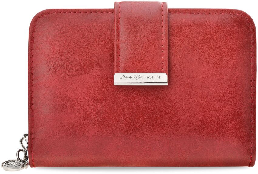 Prostorná dámská peněženka z měkké eko kůže rozkládací na dárek - červená