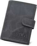 Prostorná pánská peněženka always wild robustní kožená skládací proti krádeži  - grafitová - 2