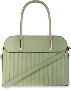 Elegantní dámská kabelka klasický kufřík shopper se třemi komorami - zelená