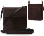 Kožená pánská listonoška brašna s klopou značky baleine hnědá - 6