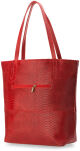 Dámská kabelka velký vak shopper bag z pravé kůže semiš - šedá - 3