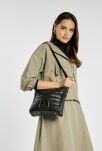 Dámská kabelka Monnari crossbody na rameno s nastavitelným popruhem - černá. - 8