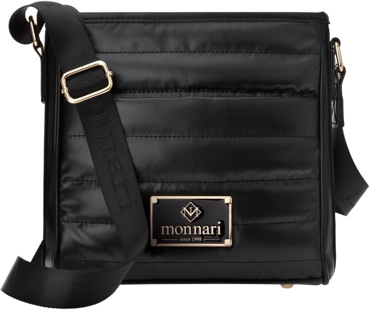 Dámská kabelka Monnari crossbody na rameno s nastavitelným popruhem - černá.
