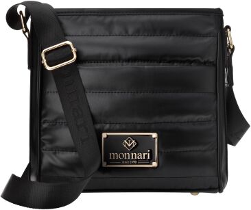 Dámská kabelka Monnari crossbody na rameno s nastavitelným popruhem - černá.