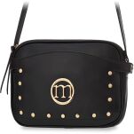 Monnari elegantní dámská kabelka crossbody malá kabelka s cvočky dvoukomorová - černá - 2