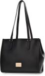 Monnari velká dámská taška shopper kufřík na rameno 3 komory - černá - 2