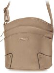 Prostorná městská dámská crossbody kabelka s kapsami – růžová - 11
