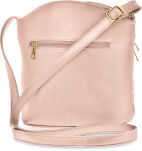 Prostorná městská dámská crossbody kabelka s kapsami – růžová - 3
