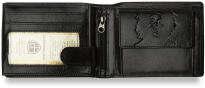 Pánská peněženka z přírodní kůže, PETERSON - černá - 3