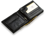 Pánská peněženka z přírodní kůže, PETERSON - černá - 4