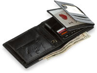 Pánská peněženka z přírodní kůže, PETERSON - černá - 6