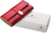Dámská kožená peněženka PETERSON s přezkou – pravá kůže – černá - 3