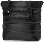 Prošívaná dámská taška monnari měkká sportovní taška velká prostorní taška typu shopper na rameno + organizér - černá - 3