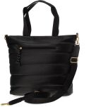 Prošívaná dámská taška monnari měkká sportovní taška velká prostorní taška typu shopper na rameno + organizér - černá - 3