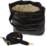 Prošívaná dámská taška monnari měkká sportovní taška velká prostorní taška typu shopper na rameno + organizér - černá - 4