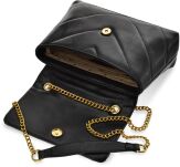 Monnari prošívaná kabelka s řetízkem elegantní prostorná dámská kabelka - černá - 3