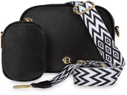 Dámská kabelka Rovicky 2v1 crossbody taška přes rameno + pouzdro - černá