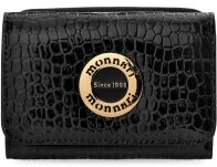 Monnari malá dámská lakovaná peněženka elegantní peněženka - croco - černá - 4