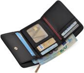 Monnari malá dámská lakovaná peněženka elegantní peněženka - croco - černá - 2