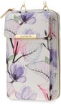 CAVALDI dámská mini kabelka peněženka pouzdro na telefon 2v1 malá květinová kabelka - bílá - 2