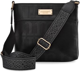 Monnari dámská taška typu crossbody kabelka pošťáka reportérka s popruhem - černá