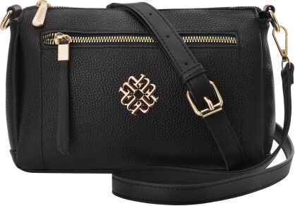 Monnari crossbody kabelka s logem malá poštovní taška klasická elegantní - černá