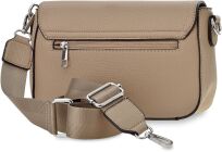 VICTORIA&CO klasická crossbody postbag prostorná pevná dámská kabelka s širokým látkovým popruhem - béžová - 3