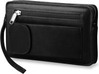Pánské kožené etue na dokumenty peníze černá - 2