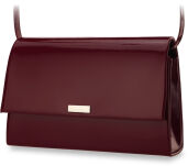 Dámská lakovaná burgundová elegantní psaníčko - listonoška - 5