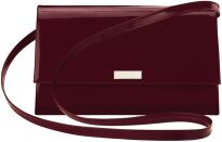 Dámská lakovaná burgundová elegantní psaníčko - listonoška - 2