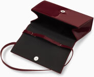 Dámská lakovaná burgundová elegantní psaníčko - listonoška - 3