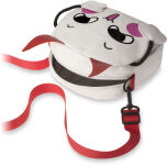 Zábavná dětská listonoška kabelka závěsná pro dívky ďáblík 3d dívku - červeno-bílá - 4