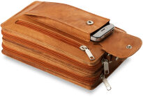 Dvoukomorová praktická pánská kožená taška - 4