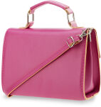 Dámská kabelka typu listonoška růžová - 3