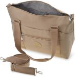Peterson shopper kabelka dámská velká taška prostorná taška přes rameno nákupní městská příruční zavazadla - béžová - 4
