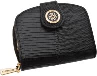 Monnari malá kožená lakovaná dámská peněženka trojúhelníková peněženka - černá - 5