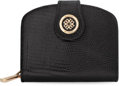 Monnari malá kožená lakovaná dámská peněženka trojúhelníková peněženka - černá