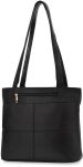Victoria&Co velká prostorná dámská kabelka dvoukomorová taška shopper prostorná na rameno eko kůže - černá - 4