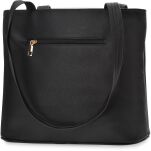 Victoria&Co velká prostorná dámská kabelka dvoukomorová taška shopper prostorná na rameno eko kůže - černá - 3