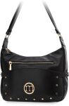 Monnari kabelka dámská crossbody velká taška s cvočky - černá - 3