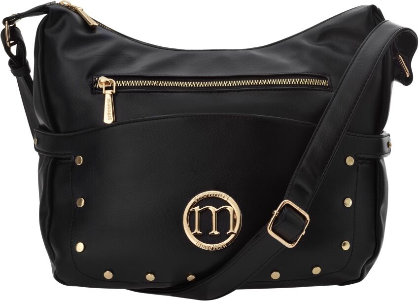 Monnari kabelka dámská crossbody velká taška s cvočky - černá